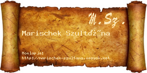 Marischek Szultána névjegykártya